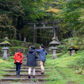 ・不登山頂之路 認識腳下古道與自然 讓山林嚮導帶領一段約4至5個小時的徒步健行古道路程，隨著步伐與心跳的節奏，您將逐步發現富士山山頂之外的傳說故事，有著傳說中被視為富士山守護者的猿使者，還有曾被稱為「神明居所」的巨大岩石。同時發覺自然面貌逐步的變化與隱藏在山徑之中的永續技術，這次旅途，讓您親眼見證富士山不為人知的一面。